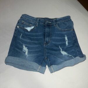 Denim jean shorts
